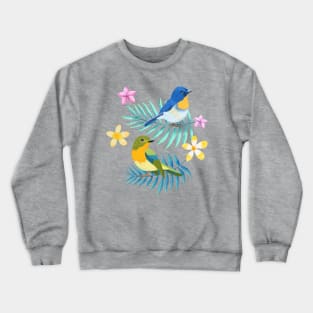 Tropical vibes and birds Crewneck Sweatshirt